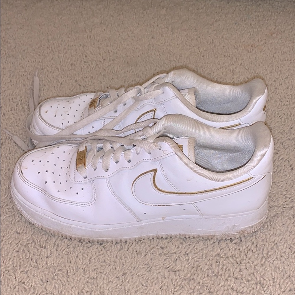 custom gold nike AF1